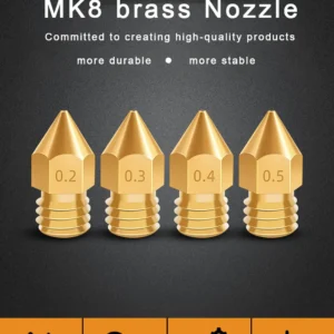 Color: WHITE, Size: 1.4mm - 5/10pcs MK8 Brass Nozzle 1.75/3.0mm Filament Extruder Print Head Nozzle 0.2/0.3/0.4/0.5mm for CR10 CR10S Ender3 3D Printer Parts