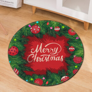 Color: Red, Carpet size: 160CM - Computer Office Chair Round Carpet