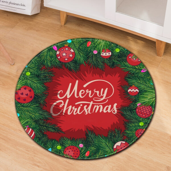Color: Red, Carpet size: 160CM - Computer Office Chair Round Carpet