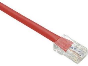 Unc group 3ft cat5e non-booted unshielded (utp) ethernet network patch cable red