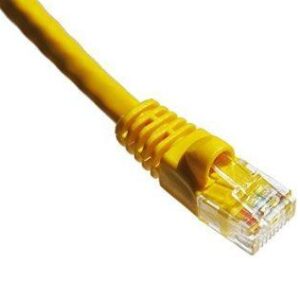 Axiom 50ft cat5e 350mhz patch cable molded boot (yellow)