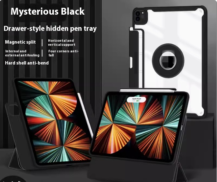 Color: Color5, Applicable Model: iPad Pro 2022 11inches - Magnetic Protective Shell For Tablet Computer With Pen Slot Drawer