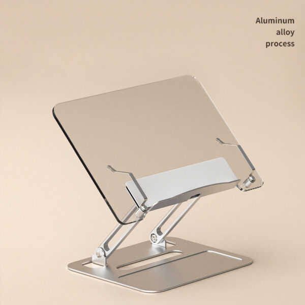Book Stand For Reading Height Adjustable Book Holder Hands Free Folding Reading Stand Aluminium Alloy Base For Displaying Cookbook Sheet Music Laptop Silver (acrylic aluminum base) - Image 4