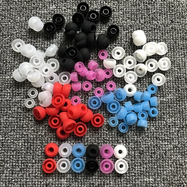Color: Blue, Size: L - 50pcs/lot Earphone Silicone Case Covers Soft Ear Tips For Headphones Ear Pads Cushion Caps Earbuds Replacement Accessories - Image 2