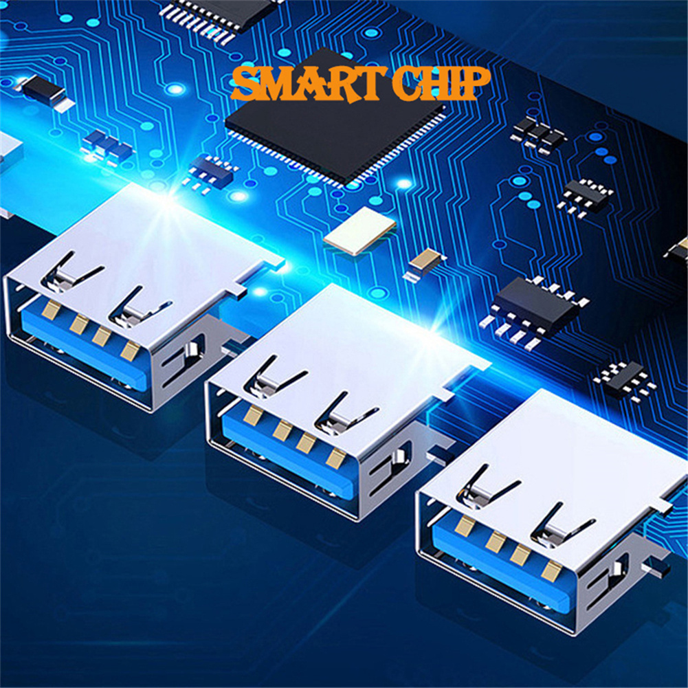 USB C Hub 4 Multi-Port USB Type-C Hub With USB2.0 USB3.0 OTG Function USB Splitter Adapter Compatible For Win7/8/10 USB Silver - Image 3