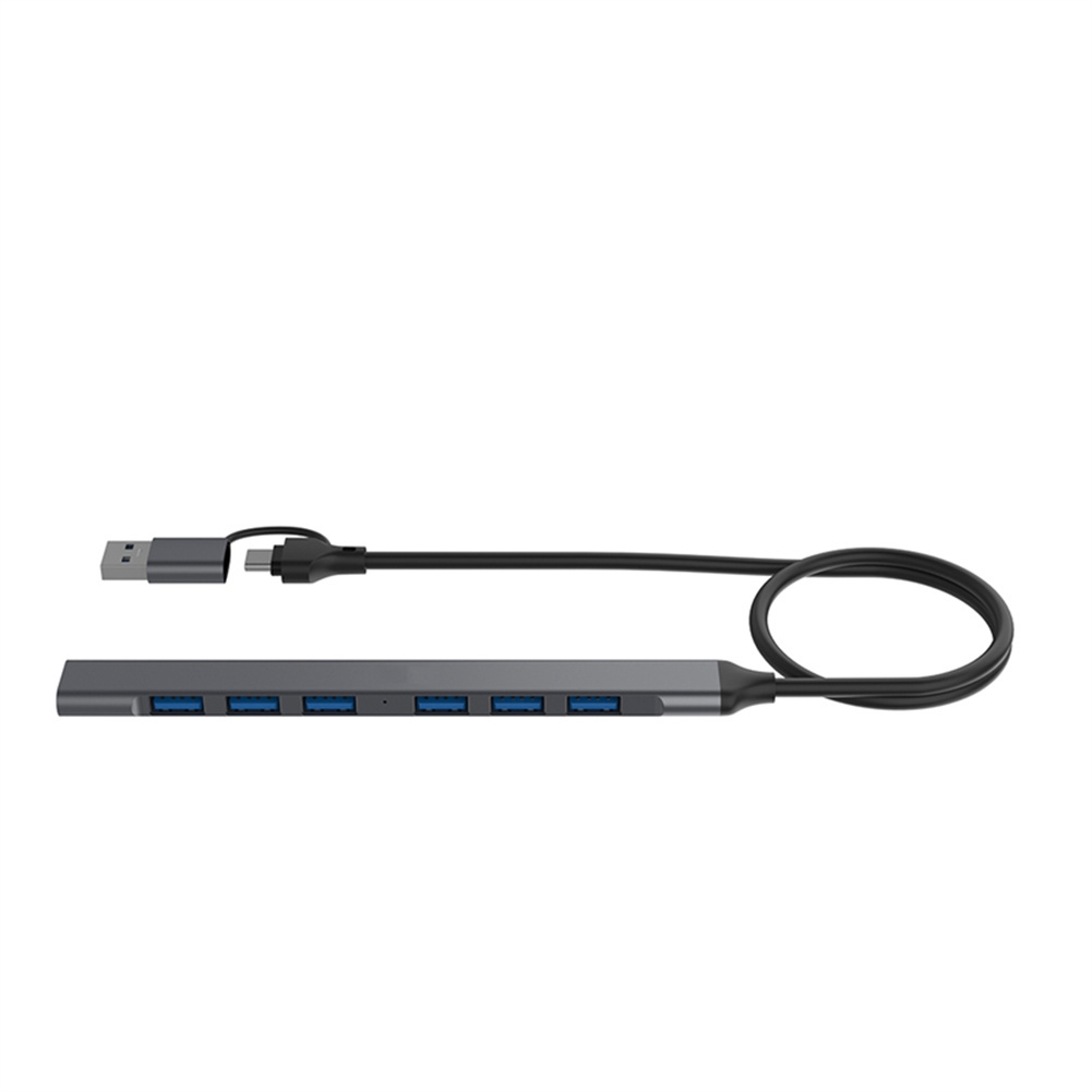 Multiport Adapter 4 In 1/7 In 1 USB C Dongle With Cable Slim Data Adapter 5Gbps High Speed USB Hub For Laptop Printer 7-port USB - Image 5