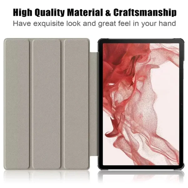 Color: Gold, Size: 12.4 - For Samsung Galaxy Tab S9 Plus 12.4 inch S9 FE Plus 2023 Case Trifold Leather Tablet Funda For Galaxy Tab S9 2023 Case 11 inch - Image 6