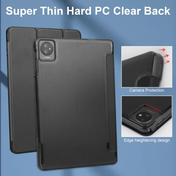 Color: Red, Size: seventeen - Case for Blackview Tab8 Tab 8 7 wifi 10.1 inch 2023 Luxury Three fold through frosted Tablet Cover for Blackview Tab7 wifi - Image 6
