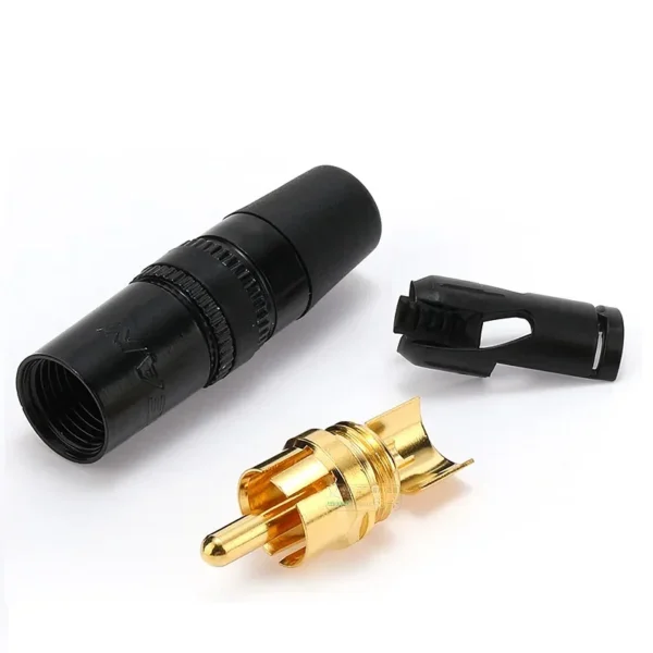 Color: Orange - 1pcs REAN RCA audio AV video plug gold-plated large tail diameter NYS366-BG fever HIFI DVD - Image 4