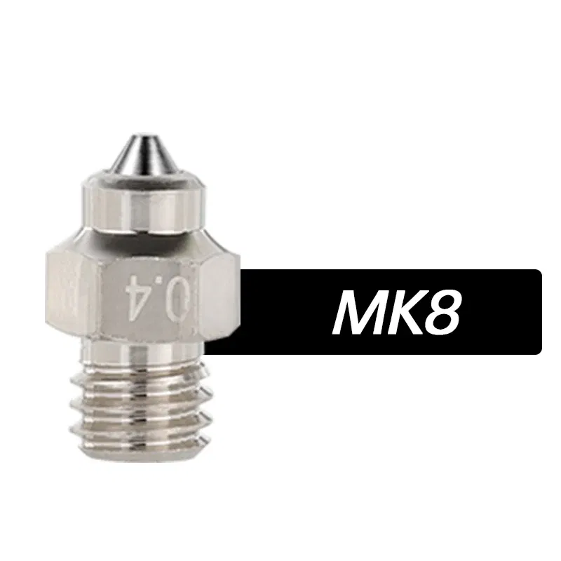 Color: WHITE, Size: 0.6mm - Mellow DLC Hardened Steel & Copper Wear Resistant Bimetal HC Nozzle For V6 / Volcano /Mk8 Hotend Neptune4 K1 Nozzle 3D Printer