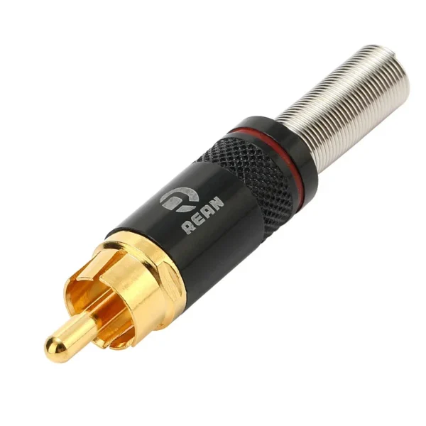 Color: Orange - 1pcs REAN RCA audio AV video plug gold-plated large tail diameter NYS366-BG fever HIFI DVD - Image 3
