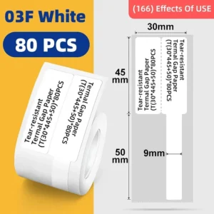 color: Rose Gold - Niimbot Mini Printer Thermal Wire White/ Cable/Color/Round Sticker Self Adhesive Waterproof Sticker For B1 B21 B203