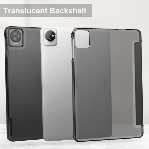 Color: Red, Size: seventeen - Case for Blackview Tab8 Tab 8 7 wifi 10.1 inch 2023 Luxury Three fold through frosted Tablet Cover for Blackview Tab7 wifi - Image 4
