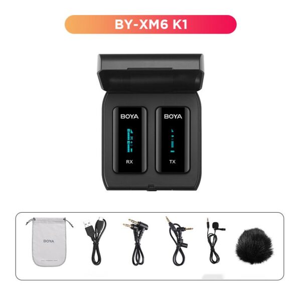 Color: BY XM6 K1, style: Standard Android adapter K3 - Noise-cancelling Mini Wireless Collar Microphone