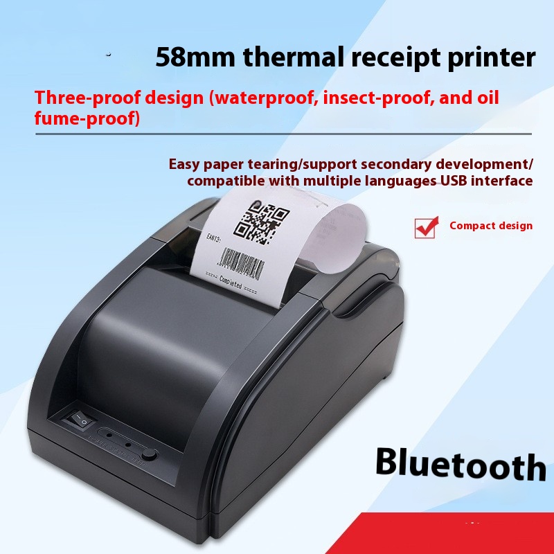 58k Thermal Printer Automatic Receipt Bluetooth Multi-language