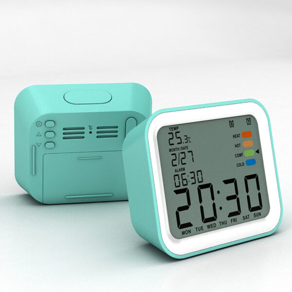 Alarm-Clock Calendar Desk Battery-Operated Backlight Electronic With And Snooze - Image 2