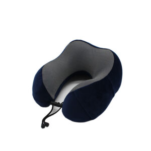 Color: Lake Blue Set A - New U-Shaped Pillow Storage Memory Foam Travel Pillow