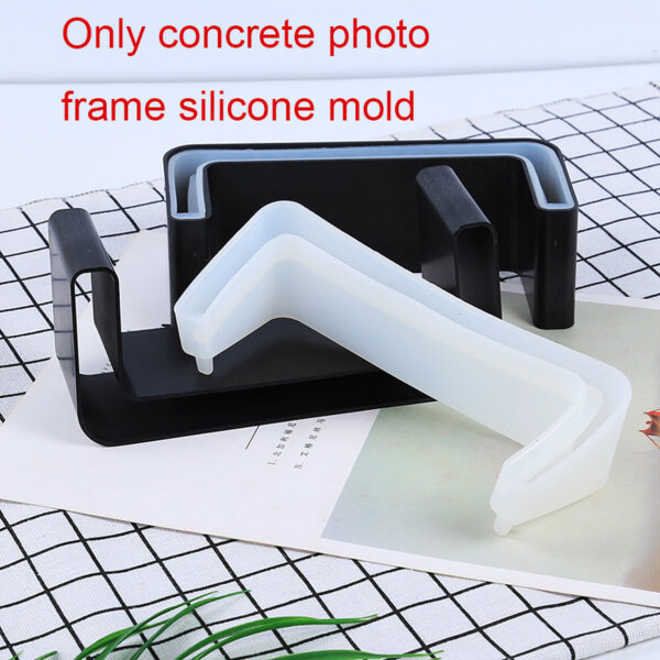 Color: A - Crystal Epoxy DIY Photo Frame Silicone Mold Dry Flower Frame Mold Concrete Plaster Aromatherapy Wax Abrasive Tool - Image 2