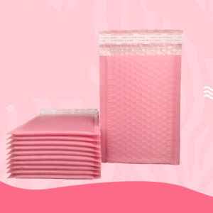 Color: Pink, Size: 18X20+4CM - Pe Clothing Packaging Bag Logistics Express Packaging Bag