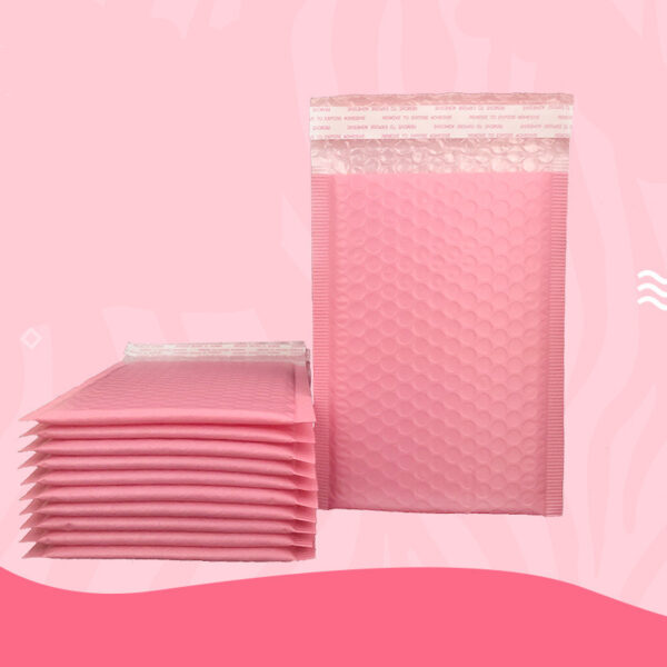 Color: Pink, Size: 18X20+4CM - Pe Clothing Packaging Bag Logistics Express Packaging Bag