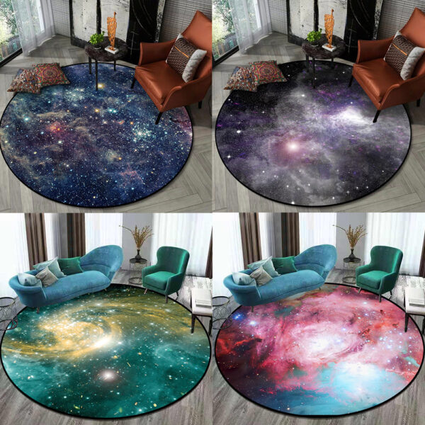 style: D, Size: 40cm - Living Room Bedroom Hanging Basket Chair Non-Slip Circular Floor Mat Carpet