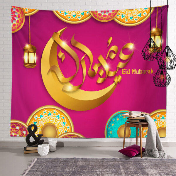 Color: GT2513, Size: 150*150 - Hand Painted Tapestry Holiday Wall Tapestry Sofa Background Cloth Hanging Cloth - Image 2