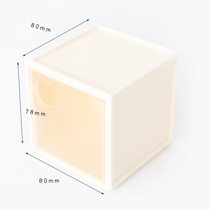 Color: 3style - Small Fresh Desktop Storage Box Transparent Grid - Image 2