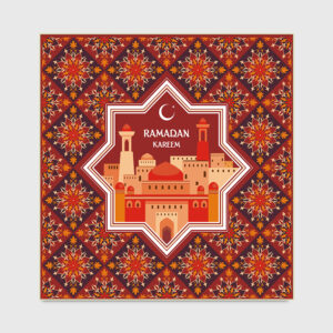style: B, Carpet size: 100x100cm - Home Fashion Retro Square Floor Mat