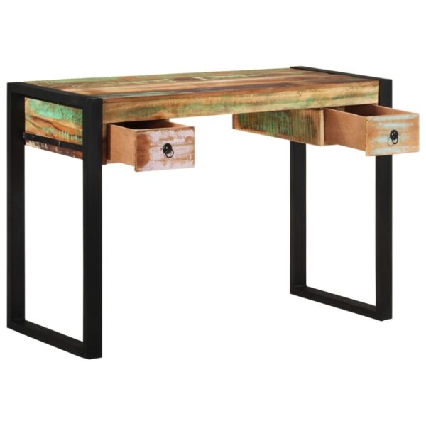 Desk Multicolor Solid reclaimed wood, steel Medium Computer Desk - Image 3