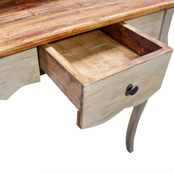 Writing Desk Mahogany, Grey Solid mahogany wood - Image 4