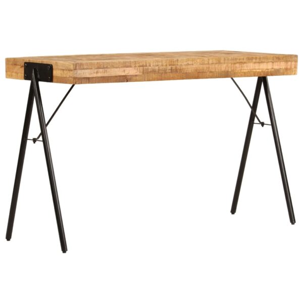Writing Table Natural wood Solid mango wood, Steel Medium - Image 3