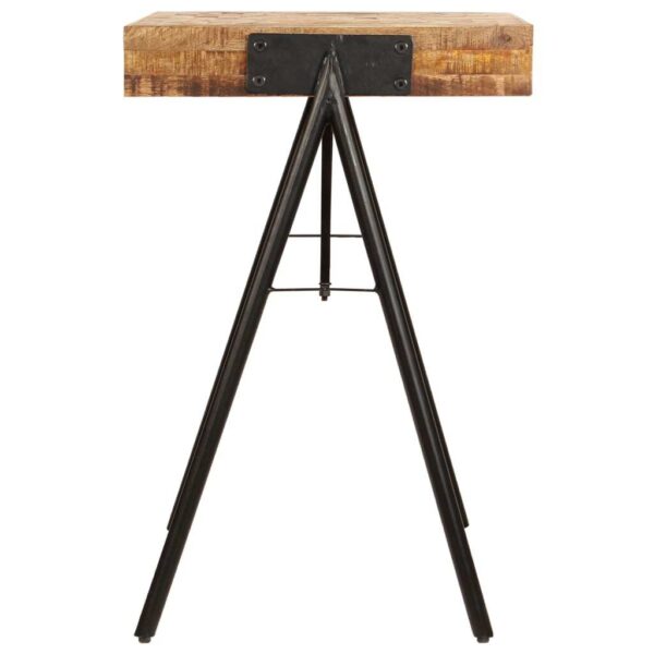 Writing Table Natural wood Solid mango wood, Steel Medium - Image 4