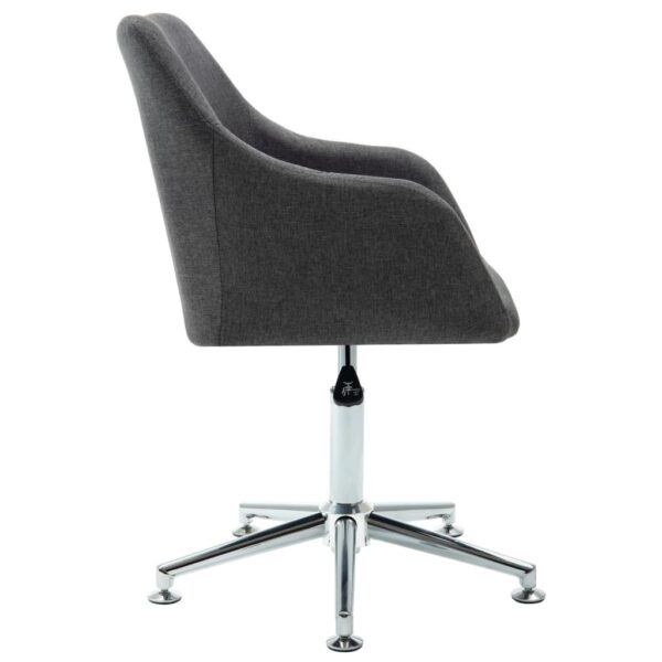 Office Chair Dark Gray Polyester fabric, plywood, steel Standard - Image 3
