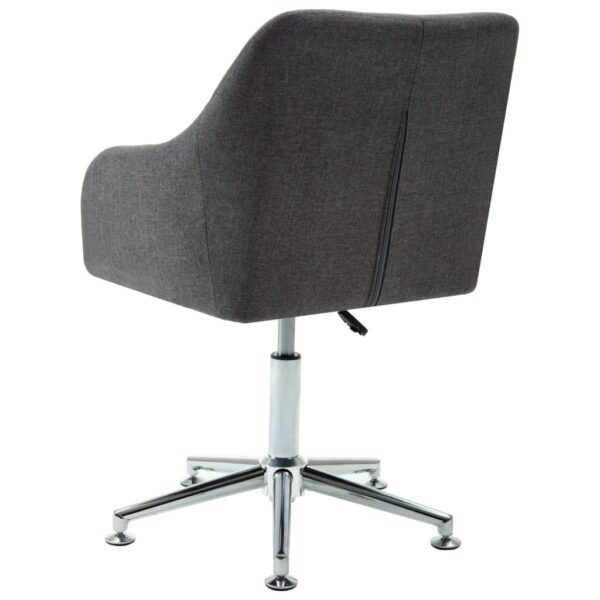 Office Chair Dark Gray Polyester fabric, plywood, steel Standard - Image 4