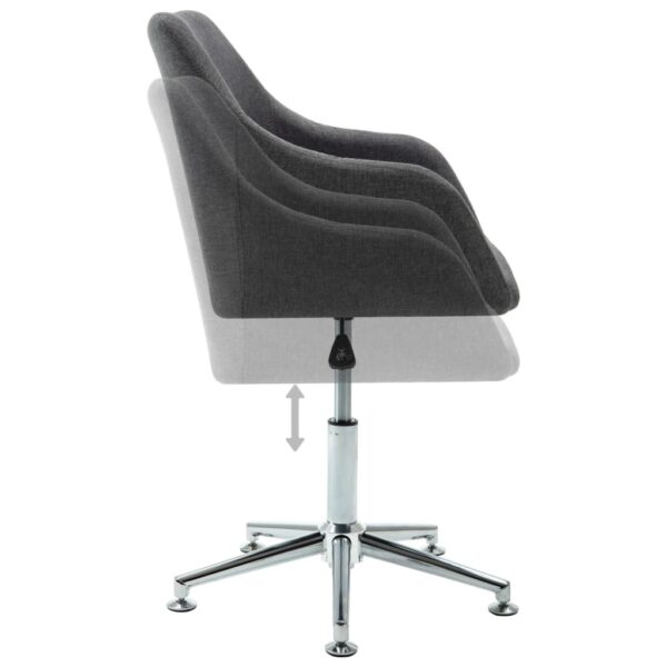 Office Chair Dark Gray Polyester fabric, plywood, steel Standard - Image 5