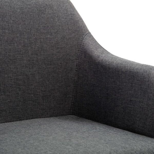Office Chair Dark Gray Polyester fabric, plywood, steel Standard - Image 6