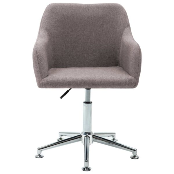 Office Chair Taupe Polyester Standard Adjustable Office Chair - Image 2