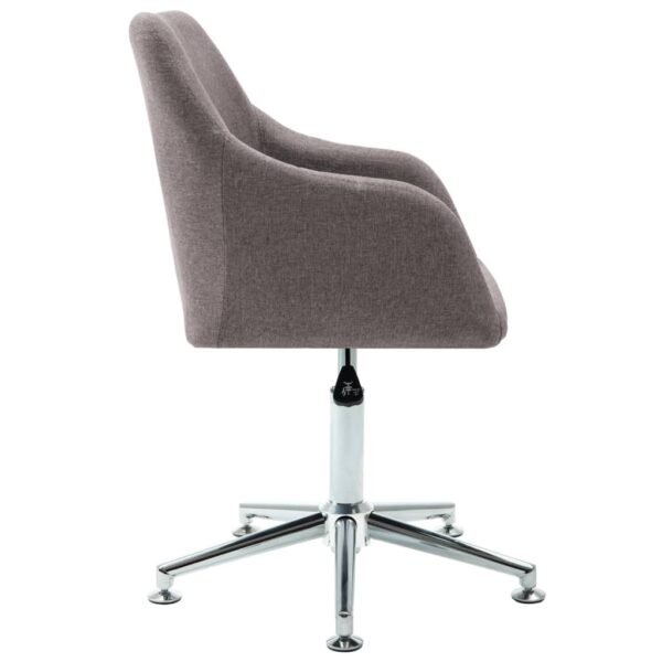 Office Chair Taupe Polyester Standard Adjustable Office Chair - Image 3