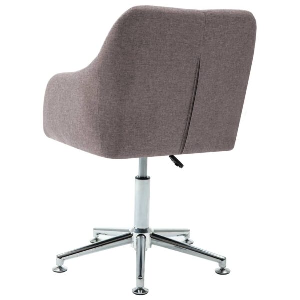 Office Chair Taupe Polyester Standard Adjustable Office Chair - Image 4