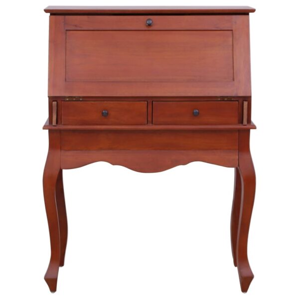 Secretary Desk Brown Solid mahogany wood 30.7 x 16.5 x 40.6 in - Image 3