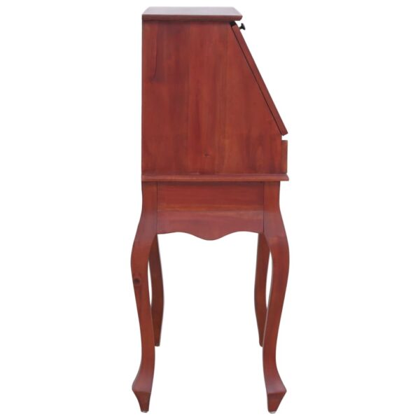 Secretary Desk Brown Solid mahogany wood 30.7 x 16.5 x 40.6 in - Image 4