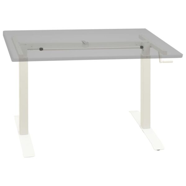 Stand Up Desk Frame White Carbon steel Adjustable - Image 2