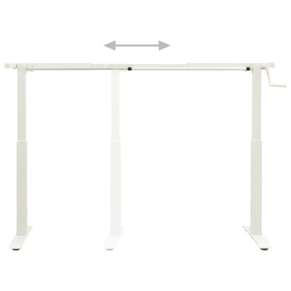 Stand Up Desk Frame White Carbon steel Adjustable - Image 6