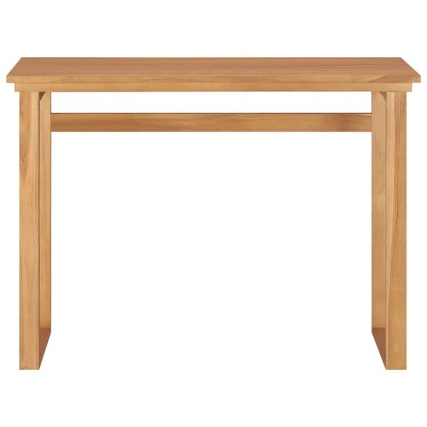 Desk Teak Brown Solid teak wood Medium Desk Rectangular - Image 2