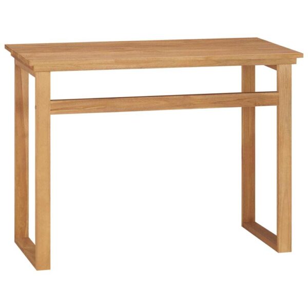 Desk Teak Brown Solid teak wood Medium Desk Rectangular - Image 3