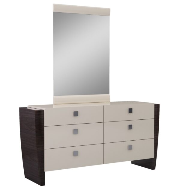 34" Refined Beige High Gloss Dresser - Image 2