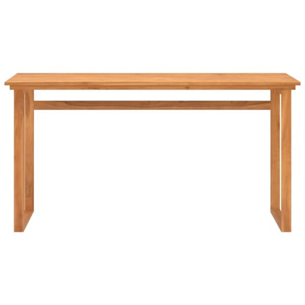 Desk Natural Teak Solid teak wood Medium Desk Rectangular - Image 2