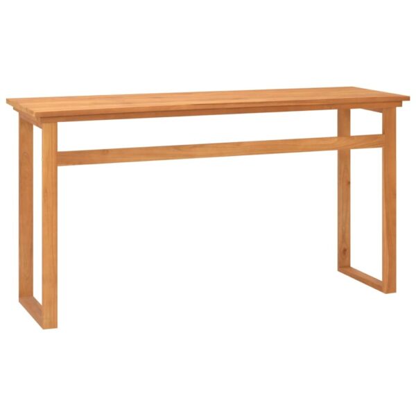 Desk Natural Teak Solid teak wood Medium Desk Rectangular - Image 3