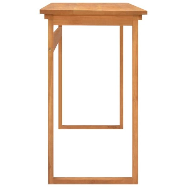 Desk Natural Teak Solid teak wood Medium Desk Rectangular - Image 4
