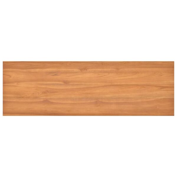 Desk Natural Teak Solid teak wood Medium Desk Rectangular - Image 5